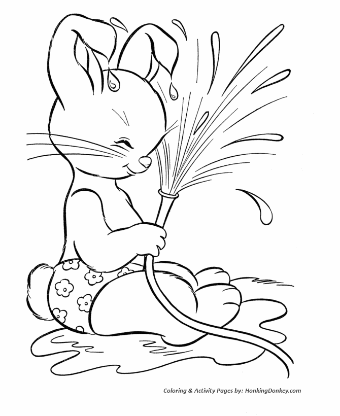 Peter Cottontail Coloring Pages - Peter Cottontail Splash Coloring 