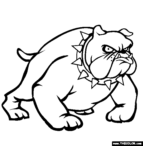 Georgia Bulldog - Coloring Pages for Kids and for Adults