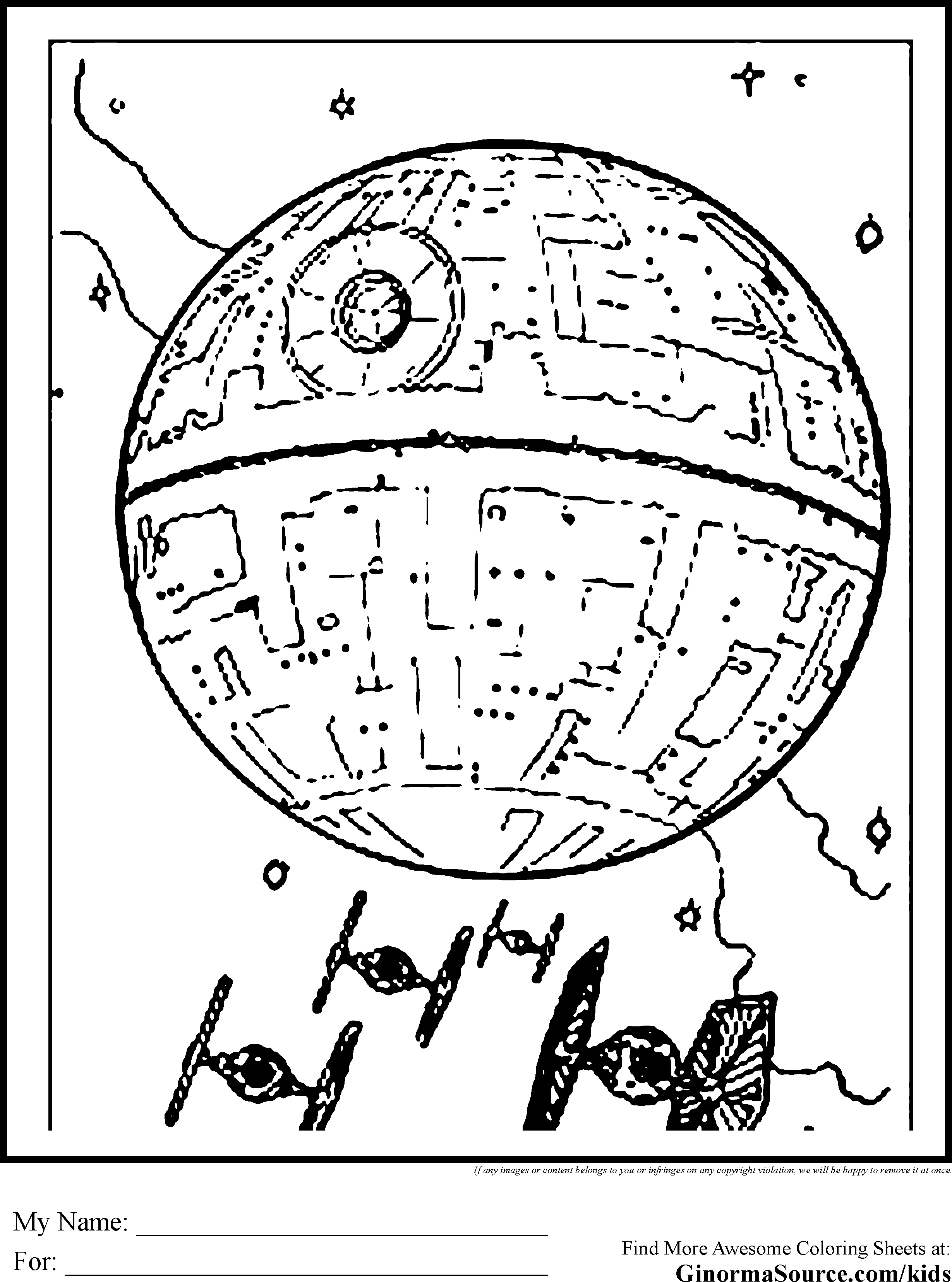 Ideas For Death Star Coloring Pages | Sugar And Spice