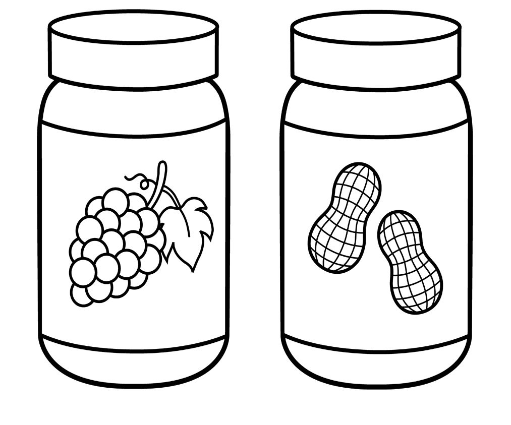 Peanut Butter Jar Coloring Page (com imagens) | Patchwork, Riscos