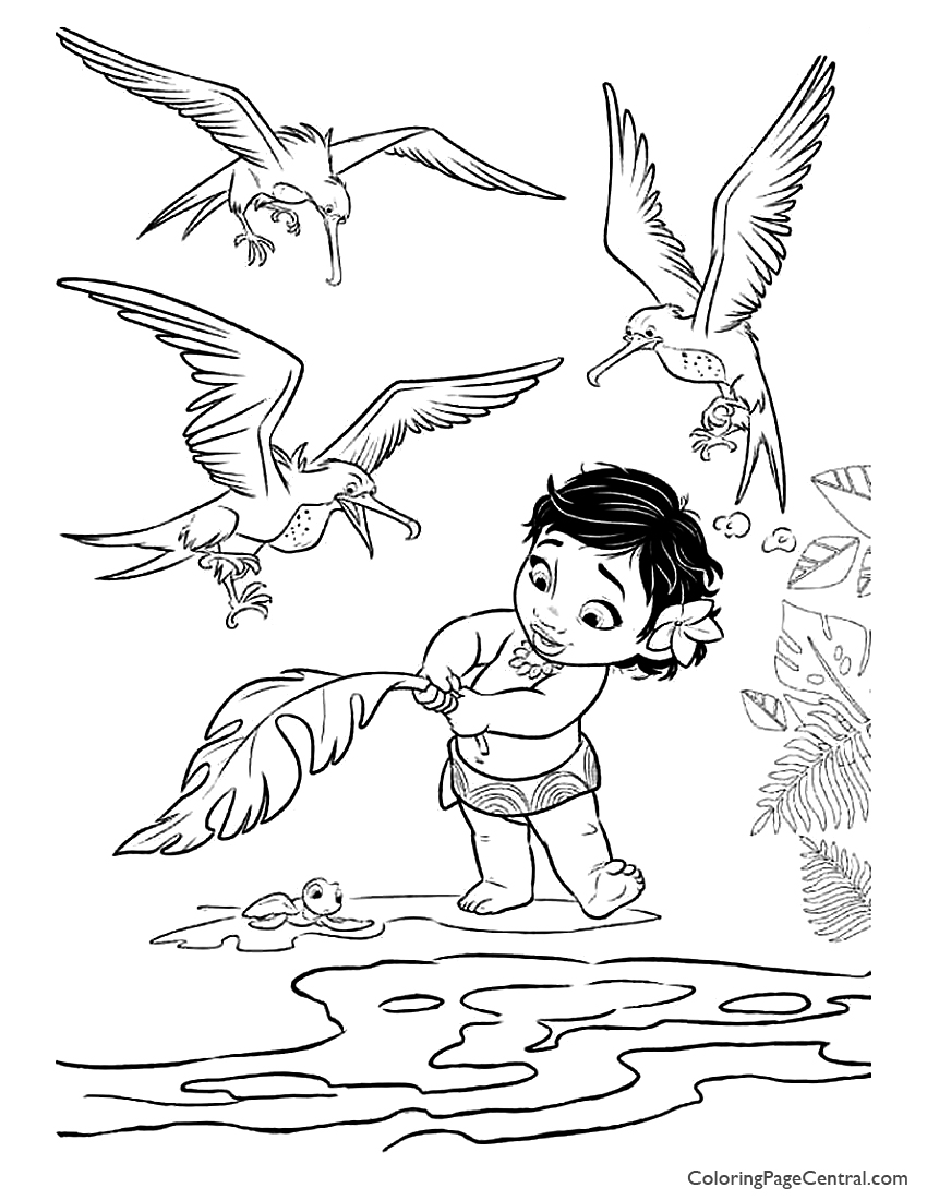 Moana Coloring Page 06 | Coloring Page Central