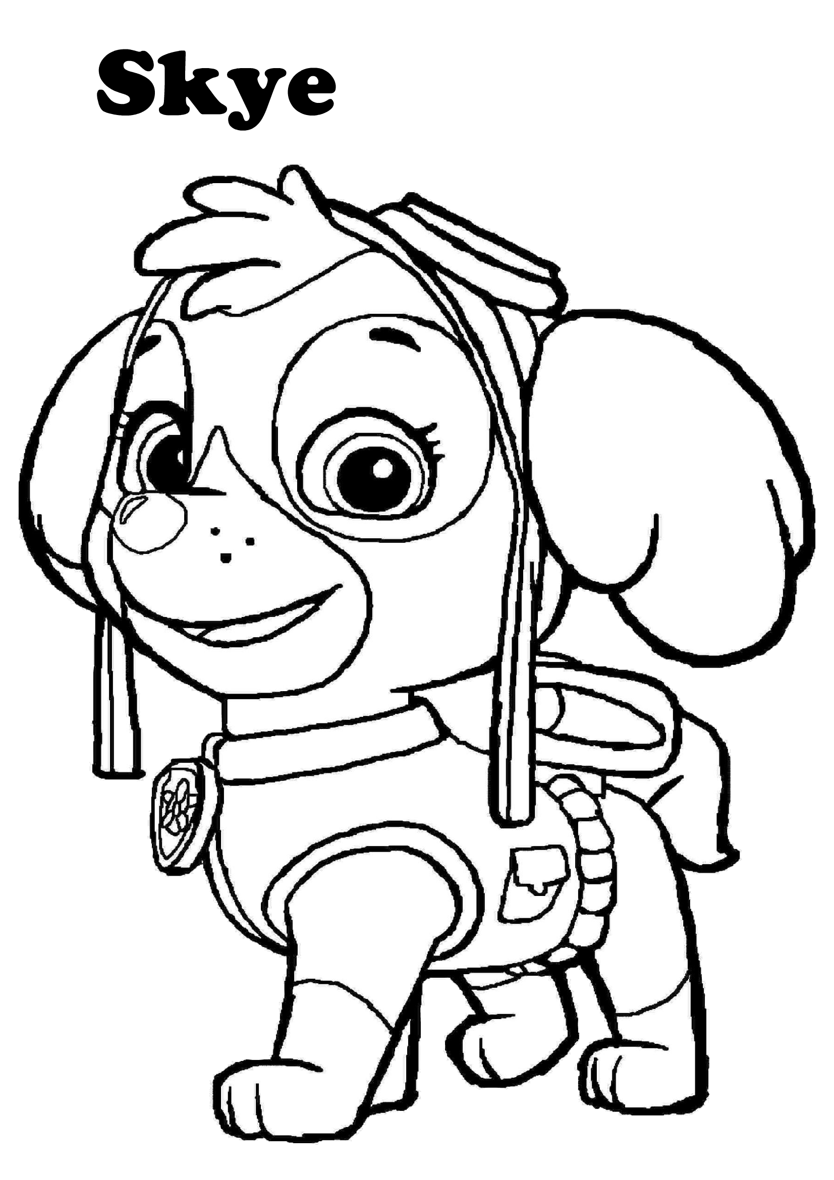 Skye Paw Patrol Coloring Page Print Color Craft Coloring Home