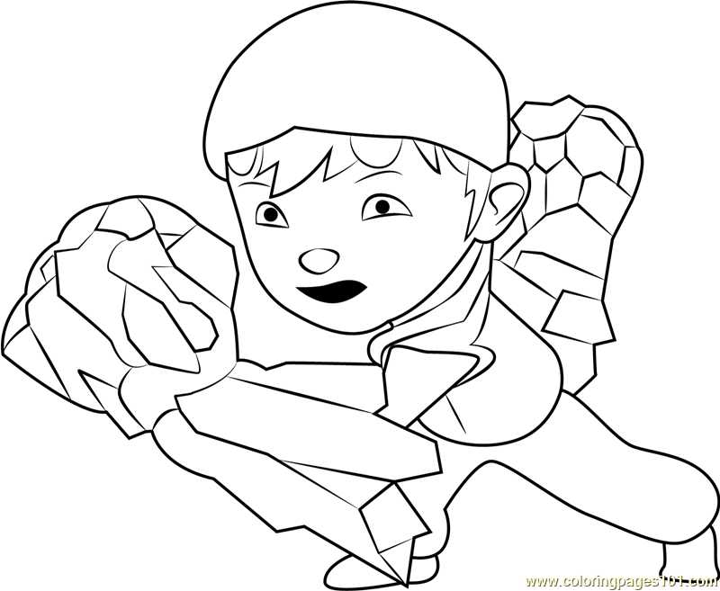 BoBoiBoy Earth Coloring Page - Free BoBoiBoy Coloring Pages ...