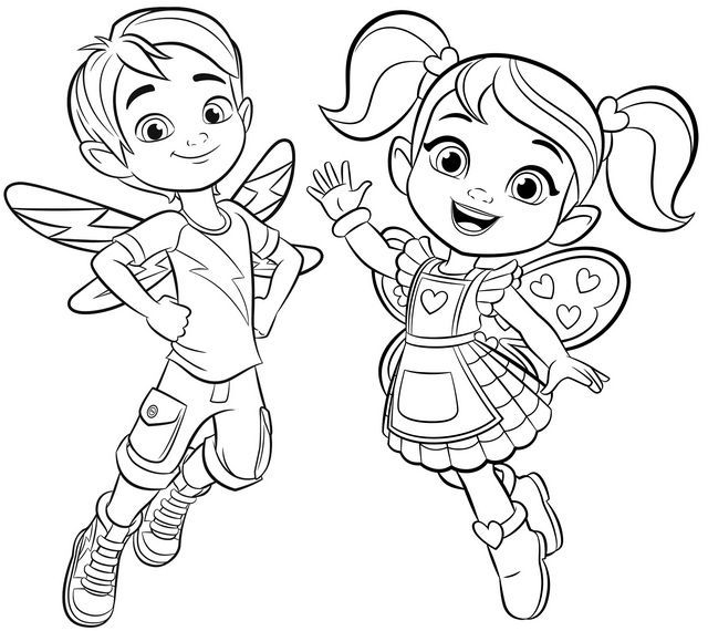 Cricket And Jasper From Butterbeans Cafe Coloring Page Coloring Home
