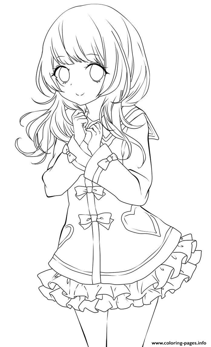 Chibi School Girl Coloring Pages Printable   Coloring Home