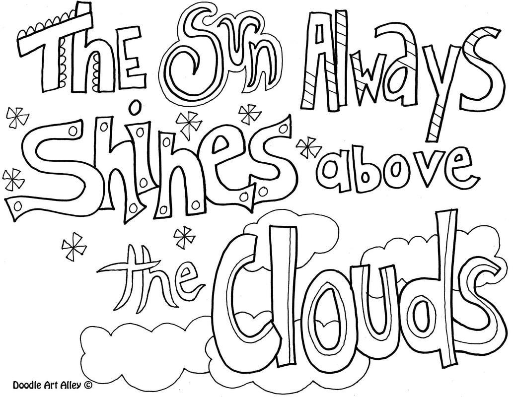 Attitude Quote Coloring Pages - DOODLE ART ALLEY