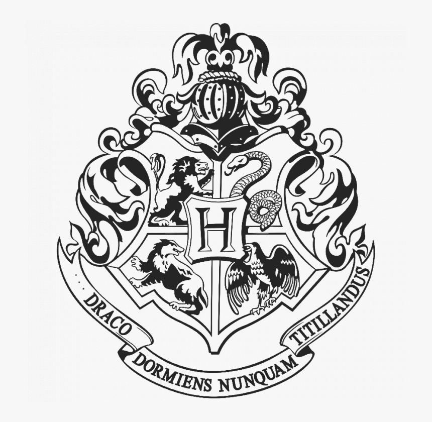 Hogwarts Logo Png - Hogwarts Crest Harry Potter Coloring Pages, Transparent  Png - kindpng