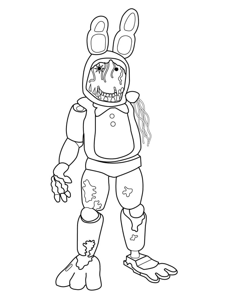 Spring Bonnie Coloring Pages - Coloring Home