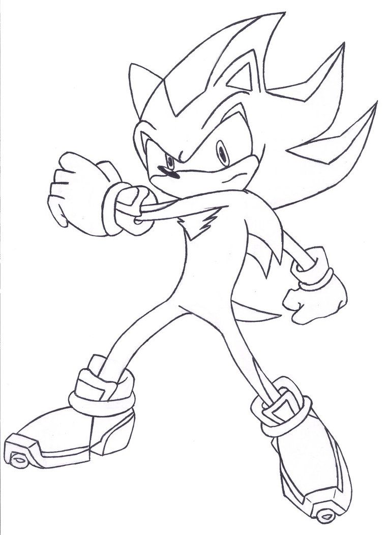 vector coloring pages sonic the hedgehog - Clip Art Library