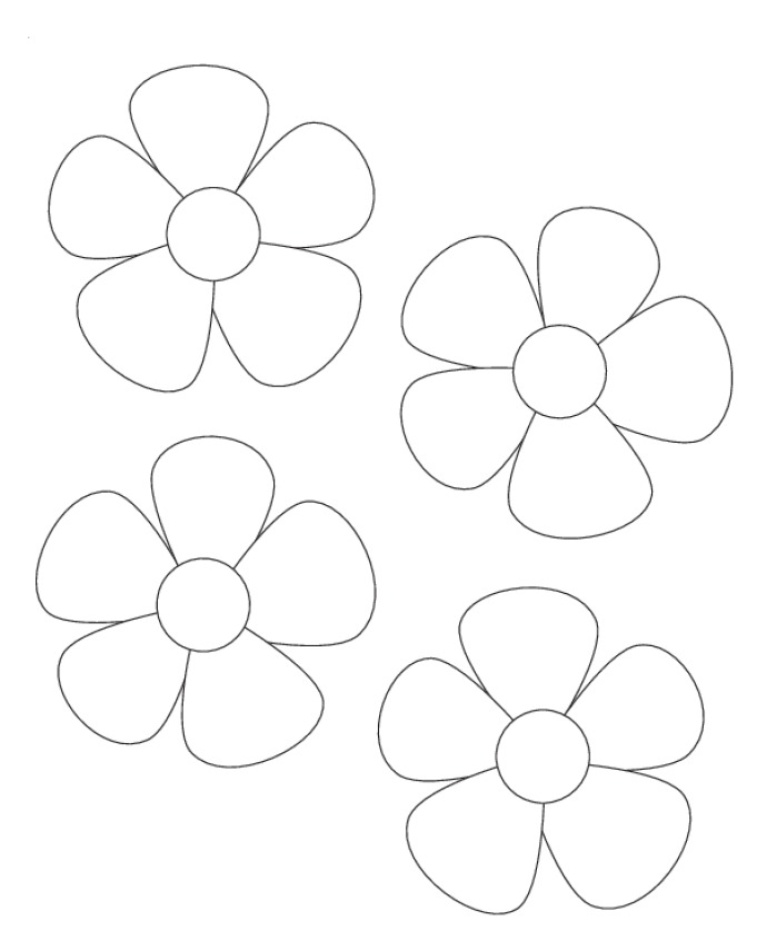 Free Flower Template To Colour, Download Free Flower Template To Colour png  images, Free ClipArts on Clipart Library