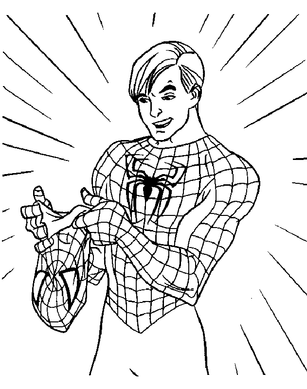 spiderman peter parker coloring pages - Clip Art Library
