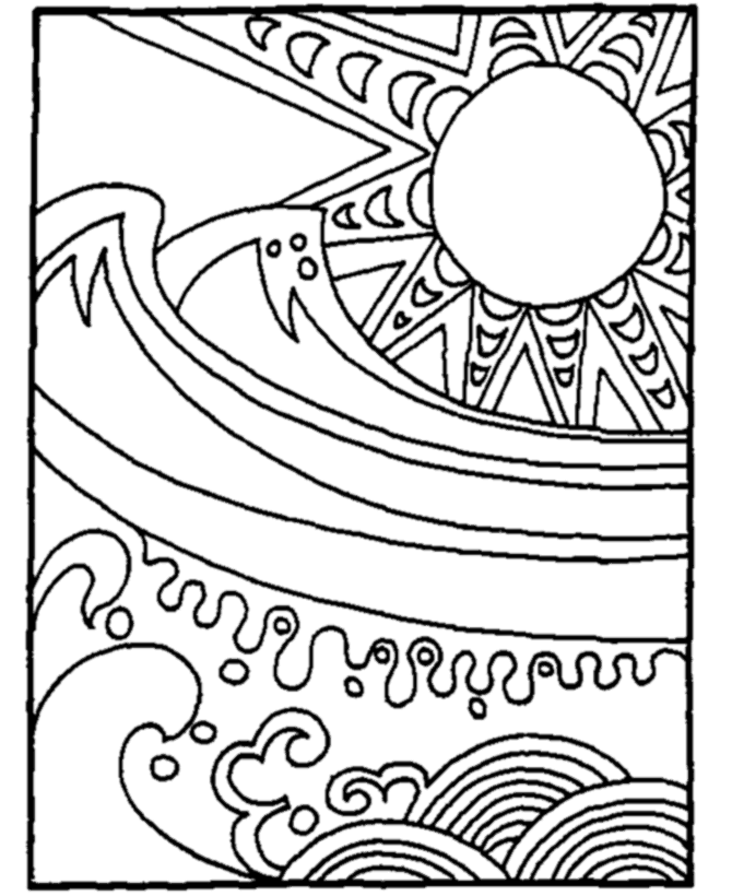 Design Coloring Pages Ocean Waves - Сoloring Pages For All Ages