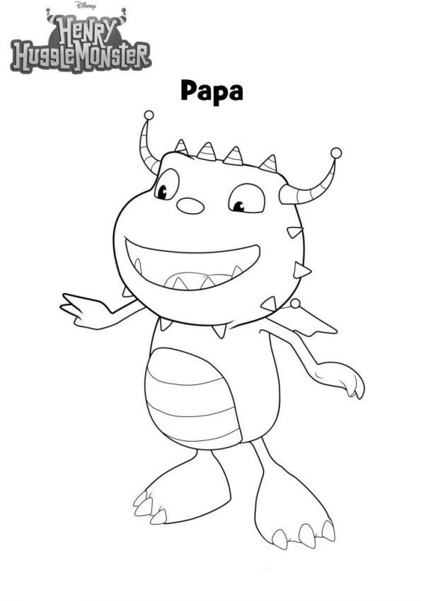 Henry Hugglemonster Coloring Pages - Coloring Home