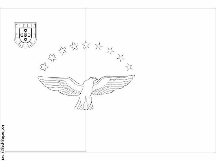 Azores flag coloring page | Coloring pages