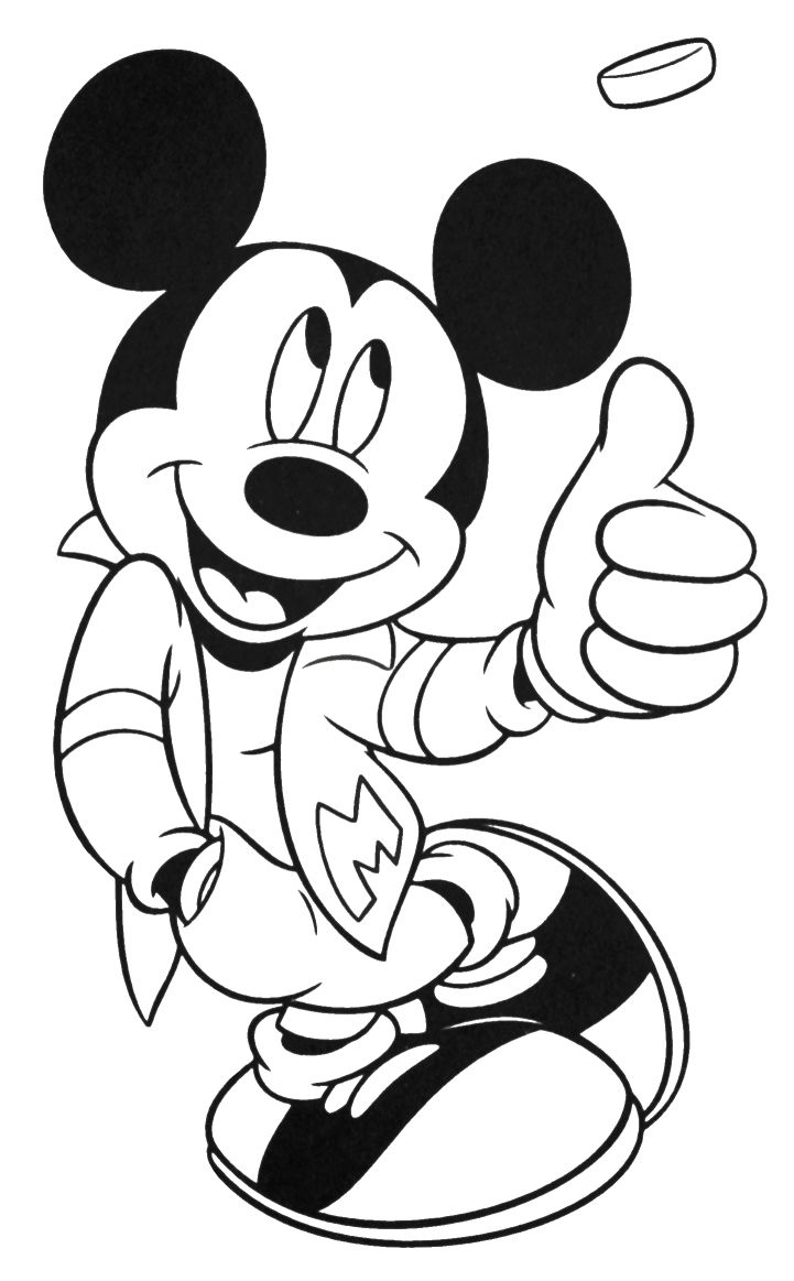 Mickey Mouse Outline - Coloring Home