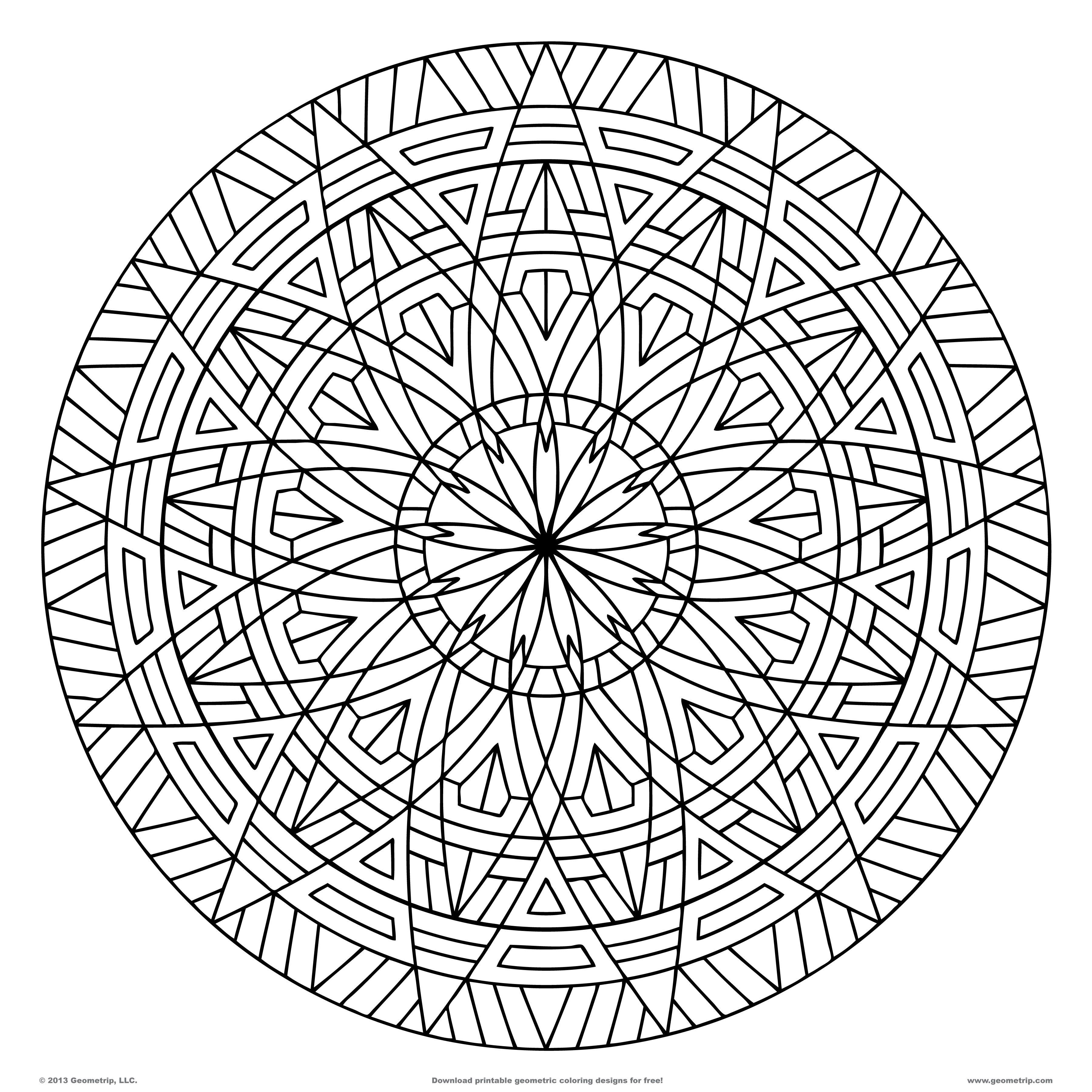 3D Circle Coloring Pages Printable - Сoloring Pages For All Ages