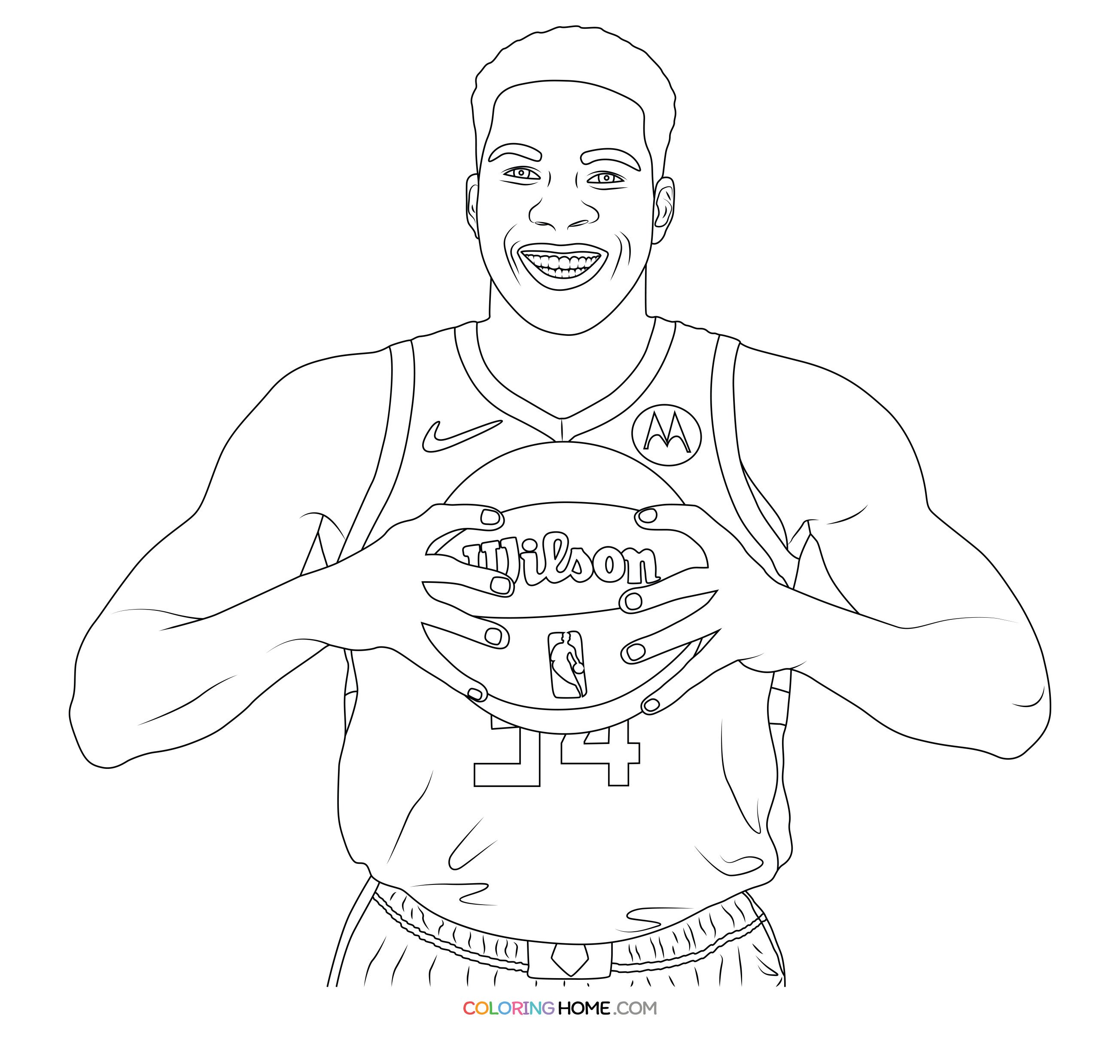 Giannis Antetokounmpo Coloring Page - Coloring Home