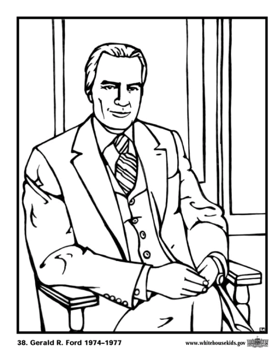 US Presidents Gerald Ford | Coloring Pages 24