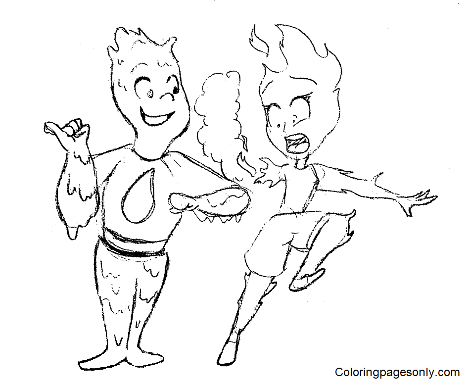 Elemental Coloring Pages - Coloring ...