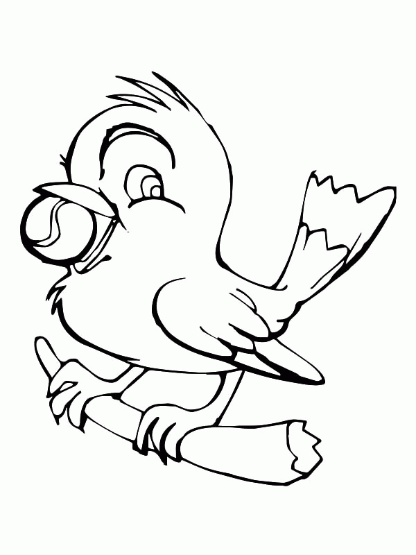 canary bird cartoon coloring page | Best Place to Color