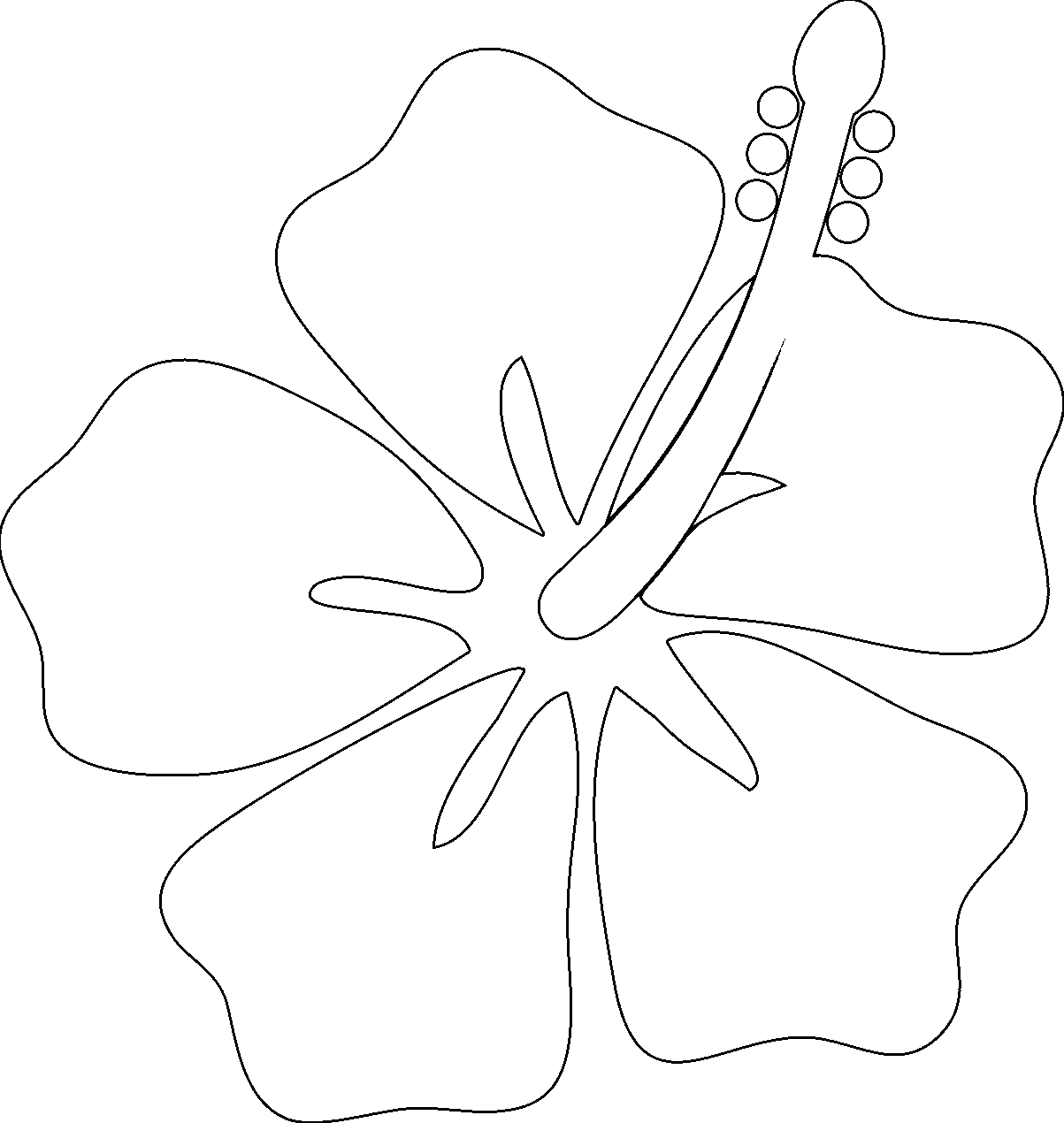 Hawaii Flower Coloring Page - Coloring Home