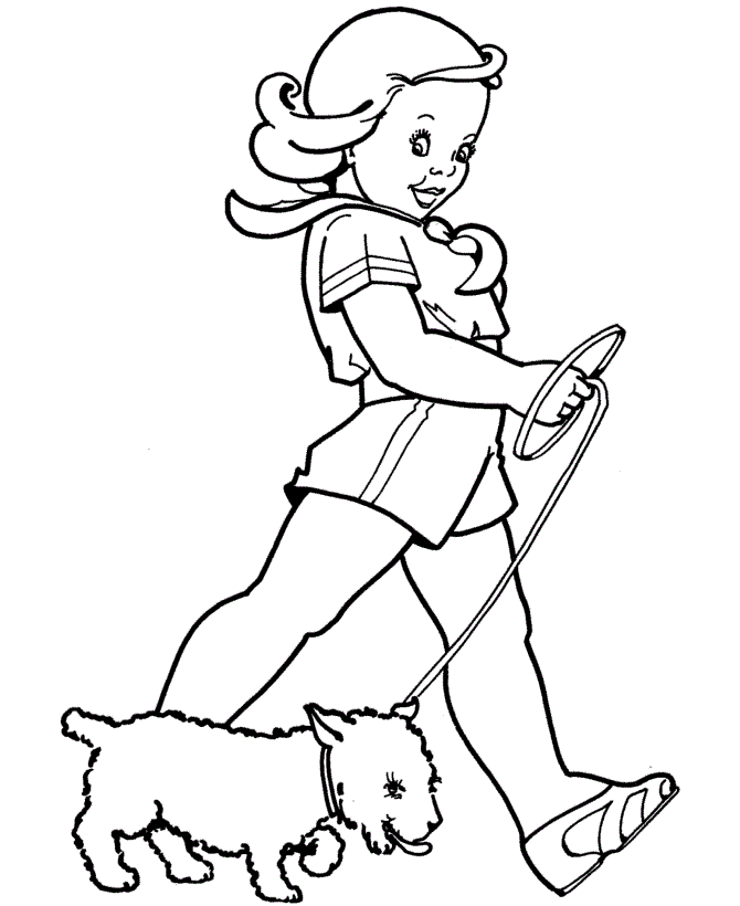 Dog Coloring Pages For Girls - Coloring Home