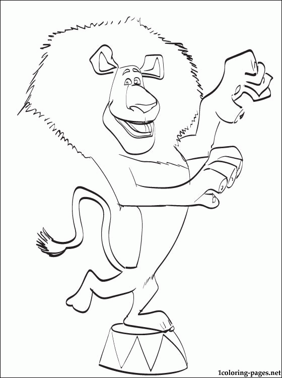 Alex The Lion Coloring Page Coloring Home