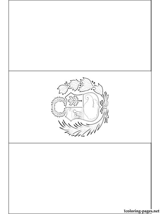 Peru flag coloring page | Coloring pages