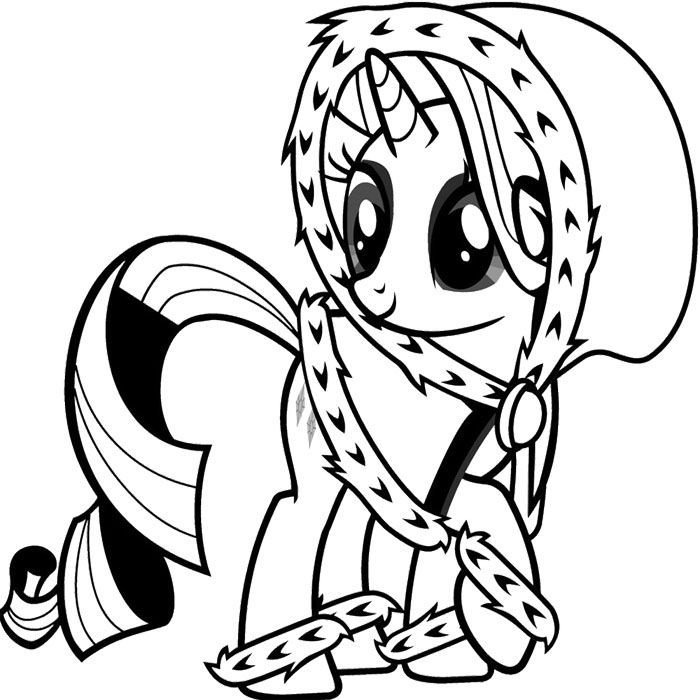 My Little Pony Rarity - Coloring Pages for Kids and for Adults