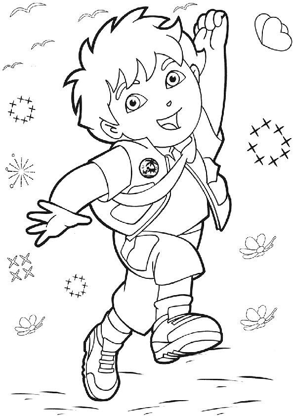 Go Diego Go Coloring Page