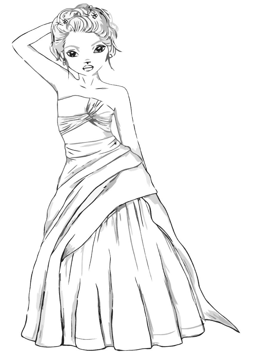 Top model coloring pages | Coloring pages to download and print
