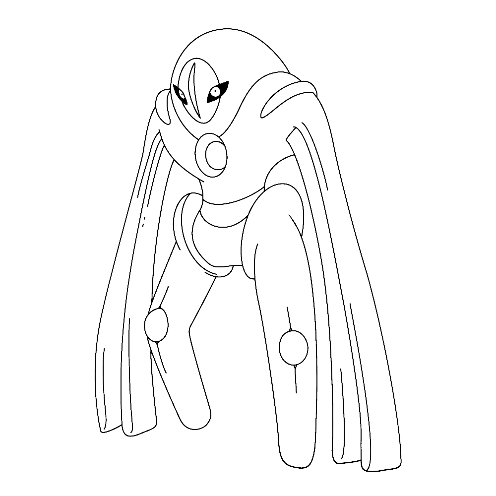 Deoxys - Coloring pages for kids