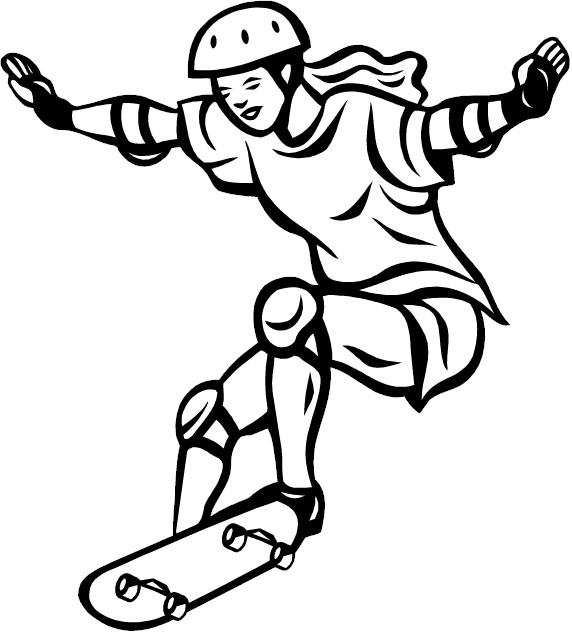 Skateboard #29 (Transportation) – Printable coloring pages