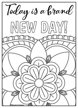 Motivational Mandala 10 Coloring Pages Set 2 by Gotta Luv It Creations