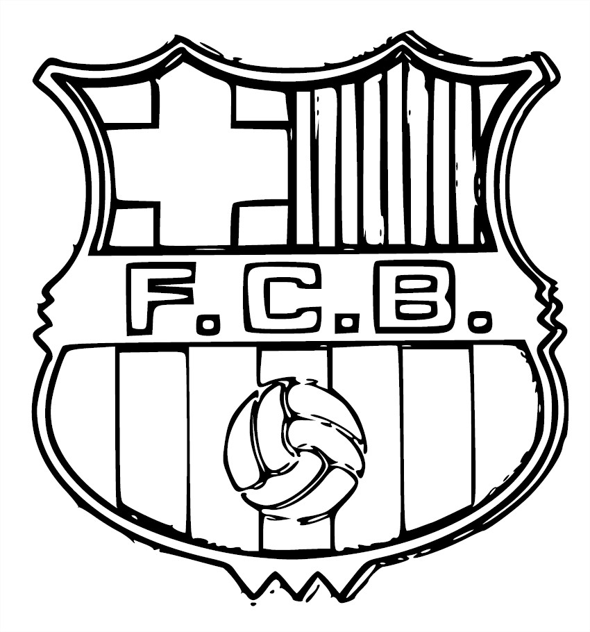 Fc Barcelona Crest coloring page - free printable coloring pages on  coloori.com