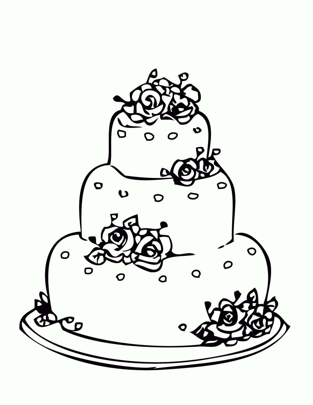 Lovely Cake Coloring Pages #7044 Cake Coloring Pages ~ Coloring Tone