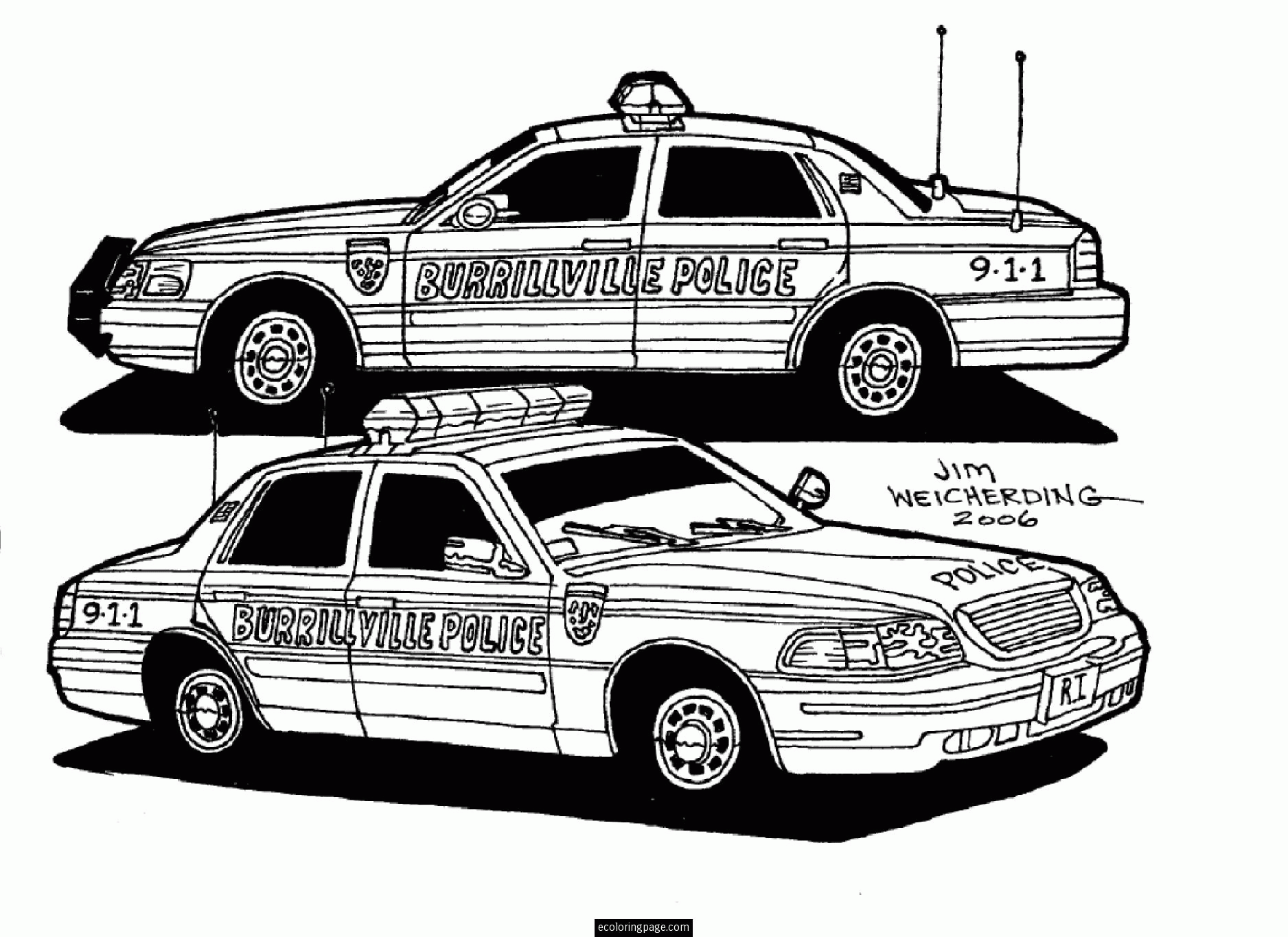 Coloring Pages Police Car - Coloring Page Photos
