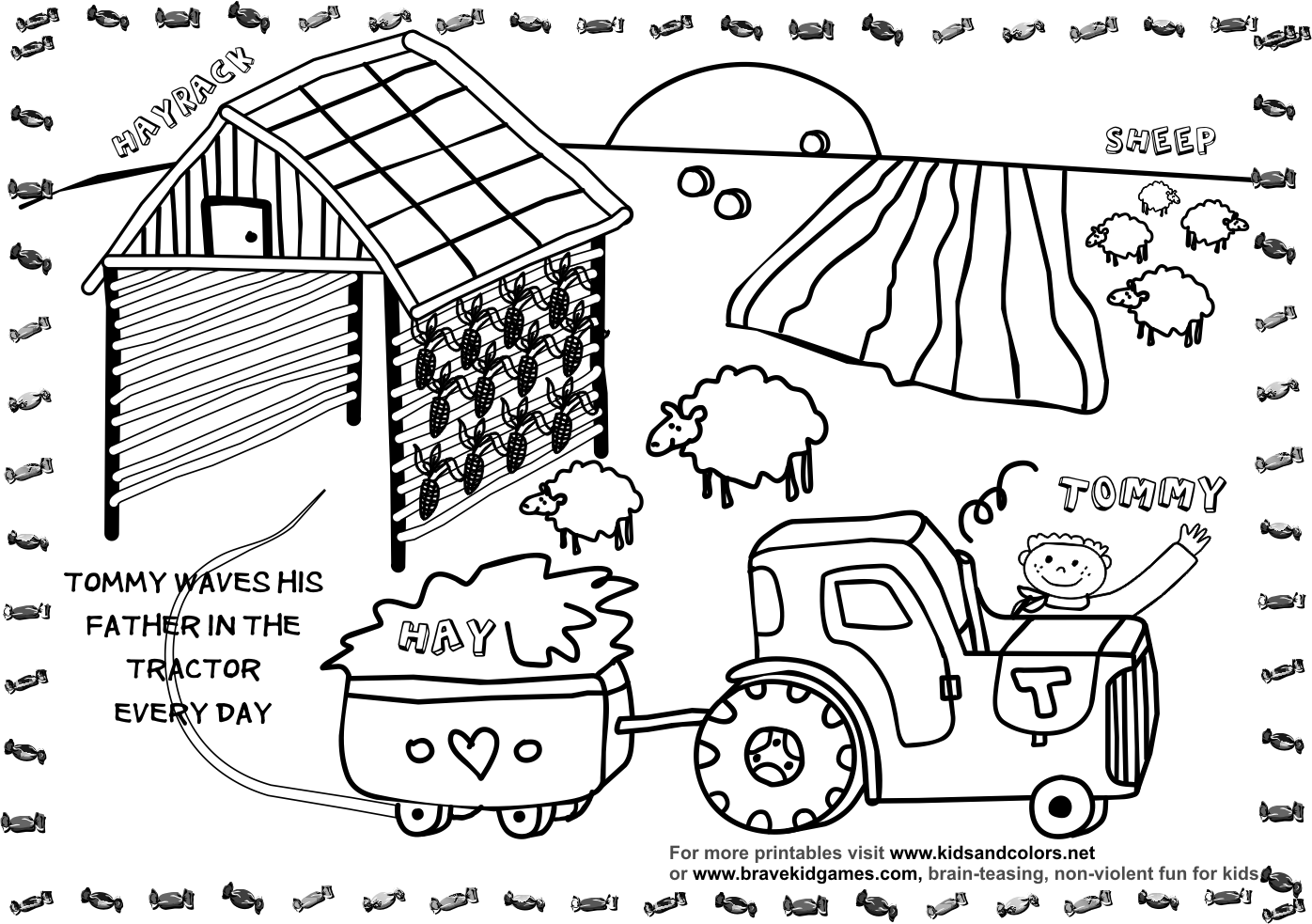 Download Free Printable Farm Coloring Pages - Coloring Home