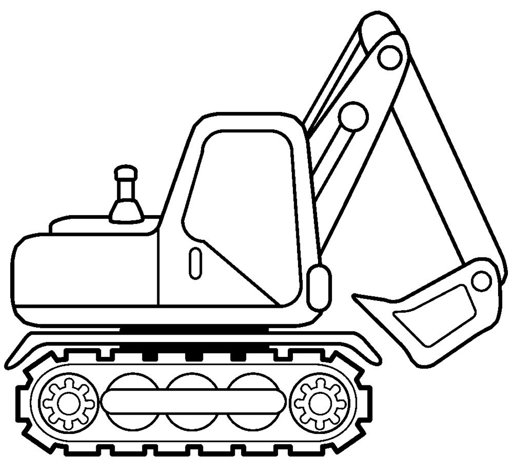 Excavator Coloring Page at GetDrawings.com | Free for ...
