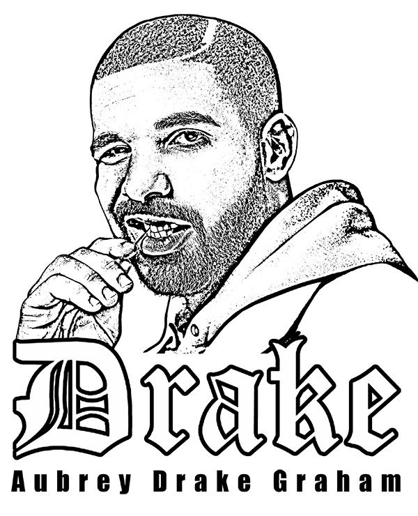 Coloring page with Aubrey DRAKE Graham a genius of rap. #Drake ...