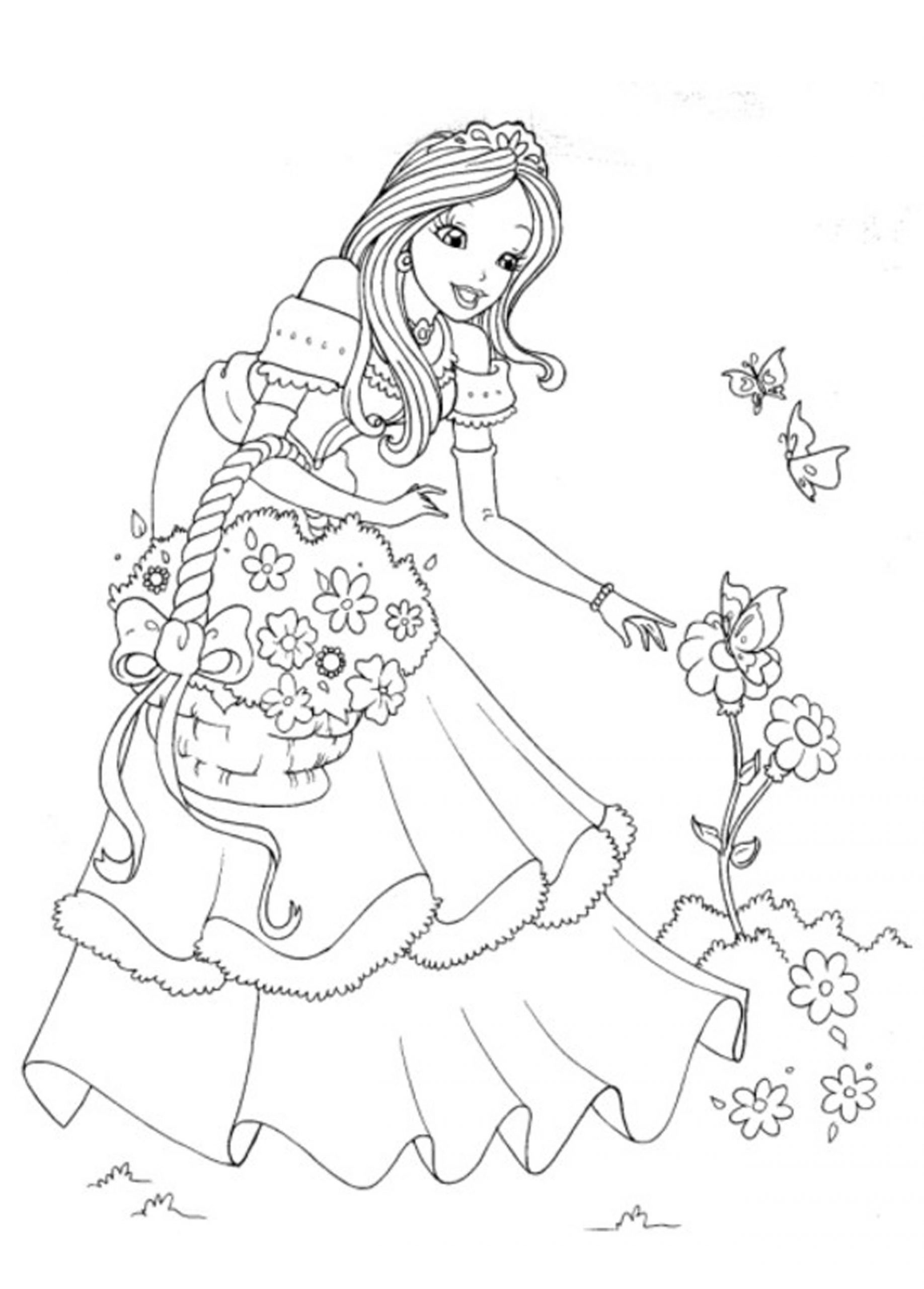 Coloring Pages : Princess Coloring Pages For Kids Free ...