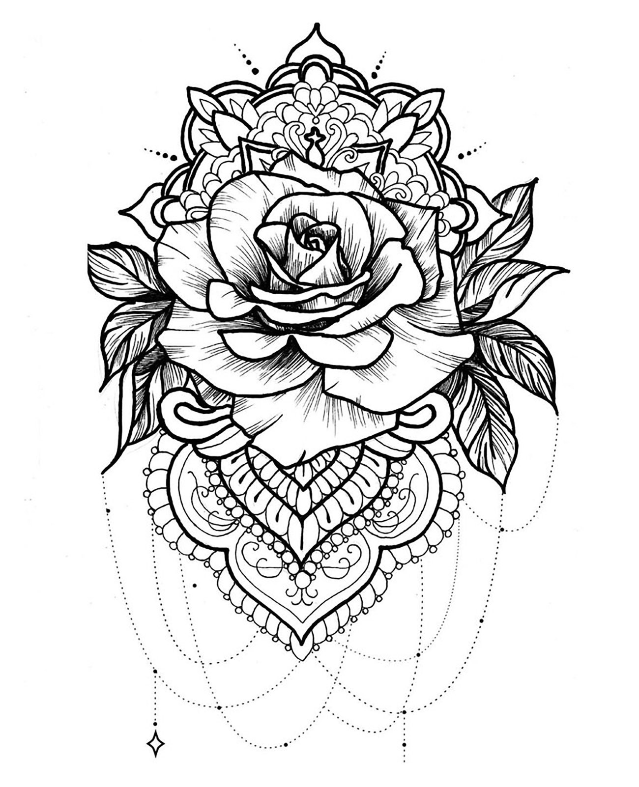 35+ Rose Realistic Flower Coloring Pages | iremiss
