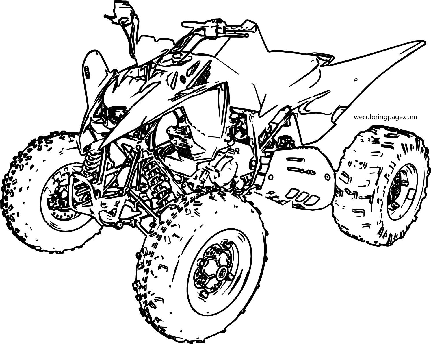cool Sport ATV Yamaha Raptor Coloring Page | Sports coloring ...