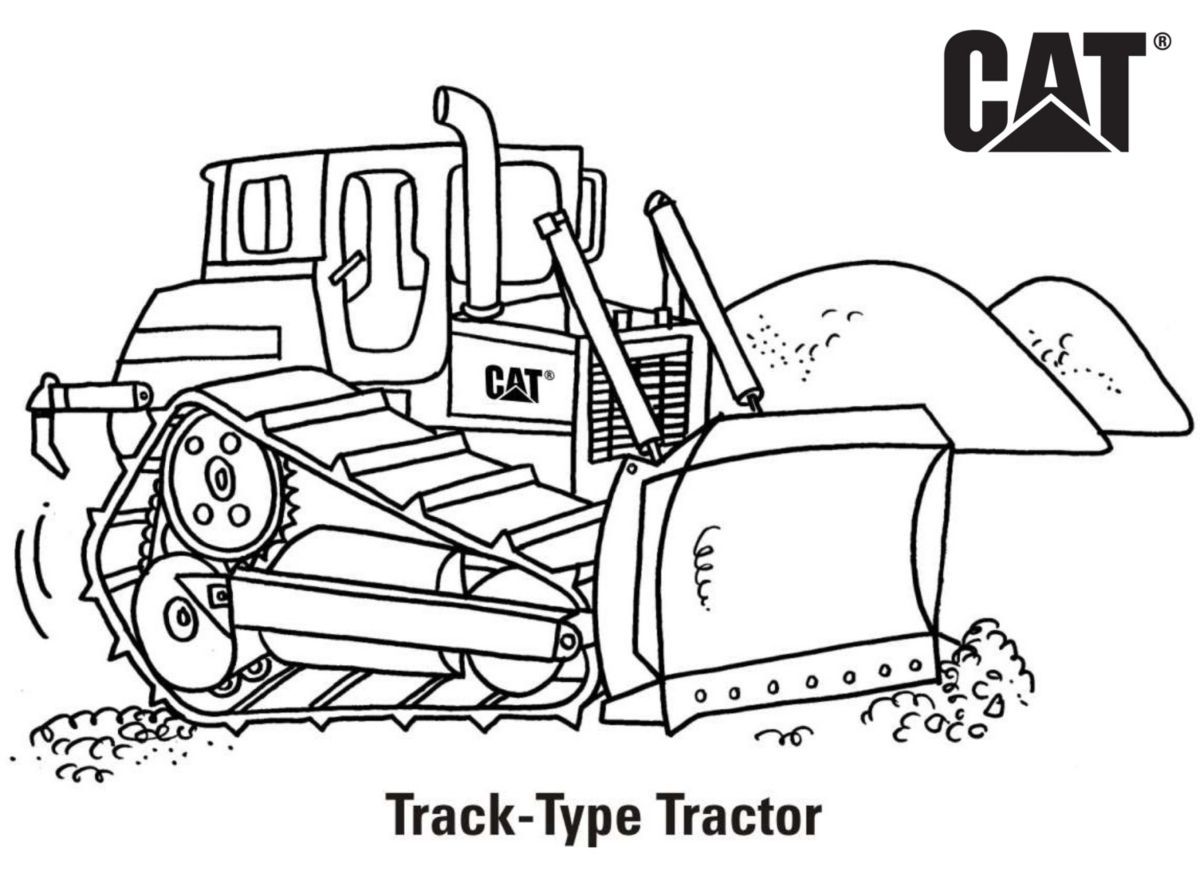 coloring caterpillar backhoe cat tractor printables popular