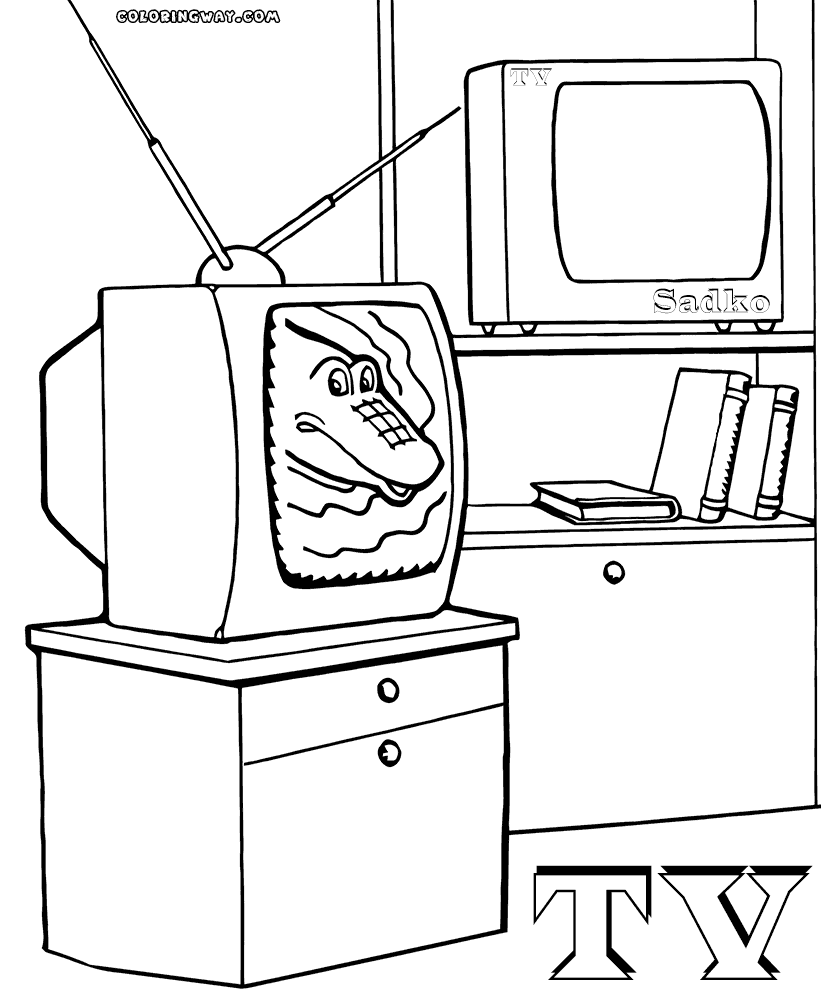 TV Coloring Pages   Coloring Pages To Download And Print ...