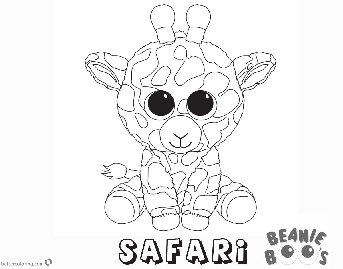 coloring ~ Free Beanie Boo Coloring Pages Safari Free Beanie ...