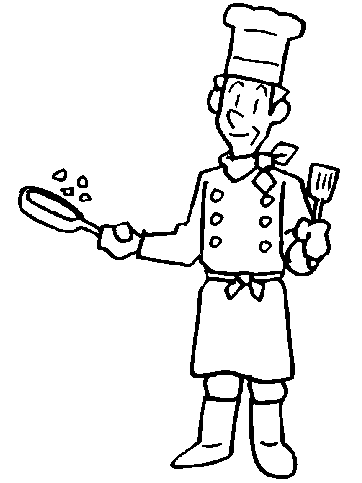 Chef Coloring Pages - Coloring Home