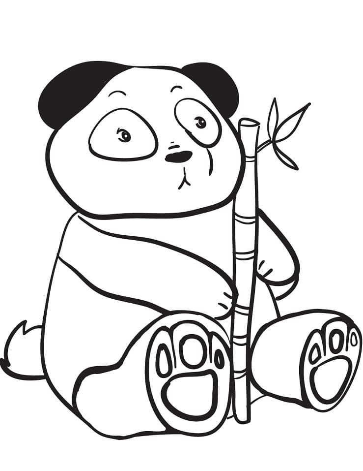 Kawaii Panda Coloring Page - Free Printable Coloring Pages for Kids