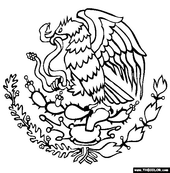 100% Free Cinco De Mayo Coloring Pages. Color in this picture of the Coat  Of Arms of Mexico and others wi… | Mexican flag drawing, Flag coloring pages,  Flag drawing