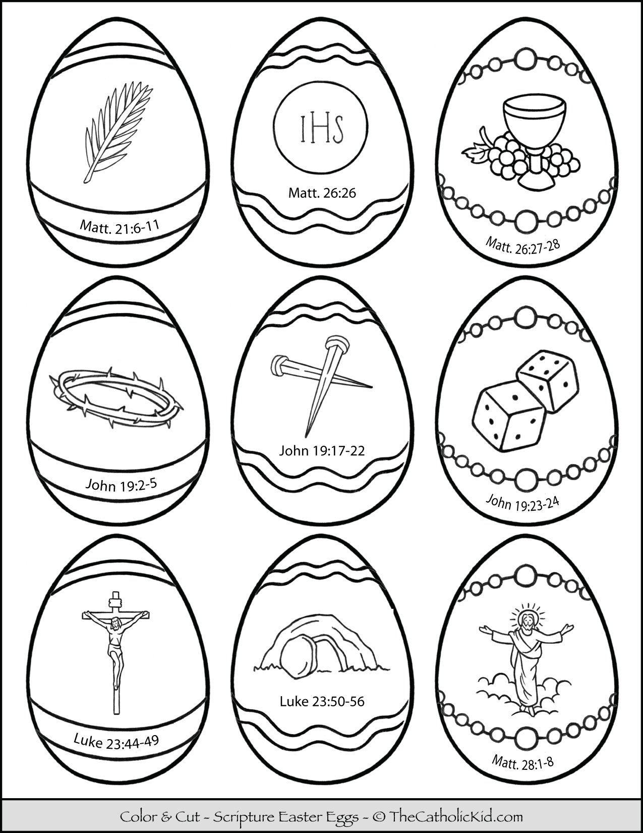 Easter Egg Scriptures - Download Pack - TheCatholicKid.com